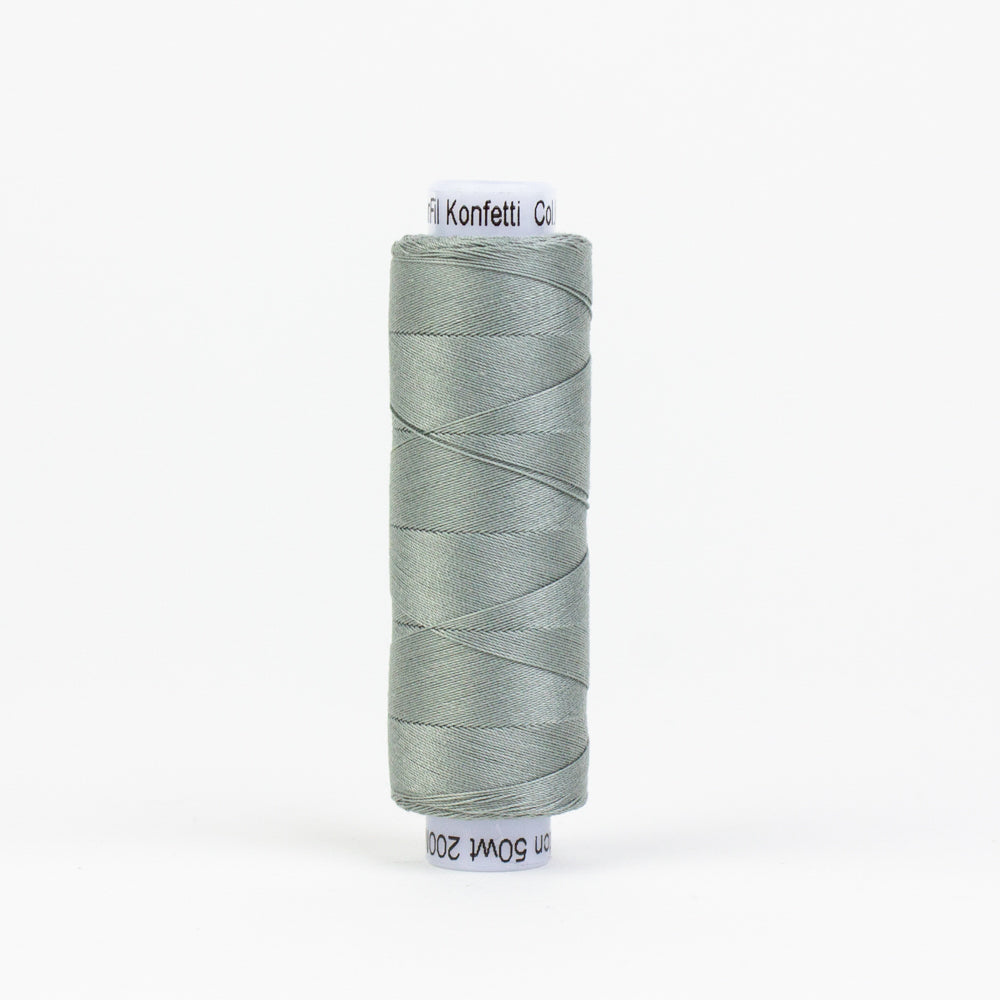Konfetti - Light Grey - Cotton 50wt 220yd (200m) - WonderFil Specialty Threads (Pre-order: Feb 2026)