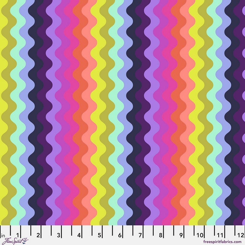 Floral Reef - Wave Rider in Deep Dive - Tula Pink - Free Spirit (Pre-order: May 2026) - Dinkydoo Fabrics