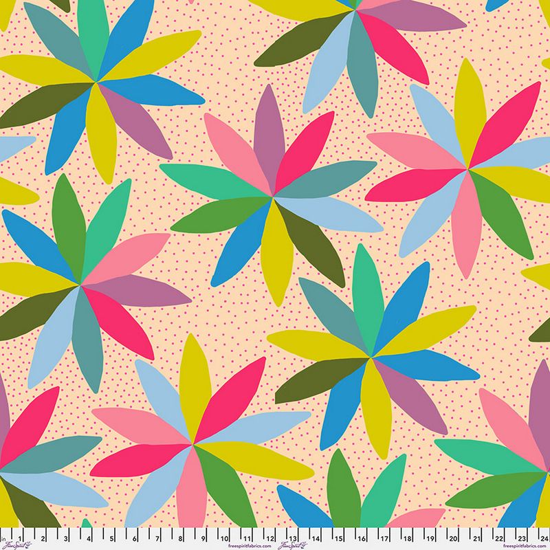 AM Loves Hue 108" Wideback - Cartwheels in Cream - Anna Maria - Free Spirit