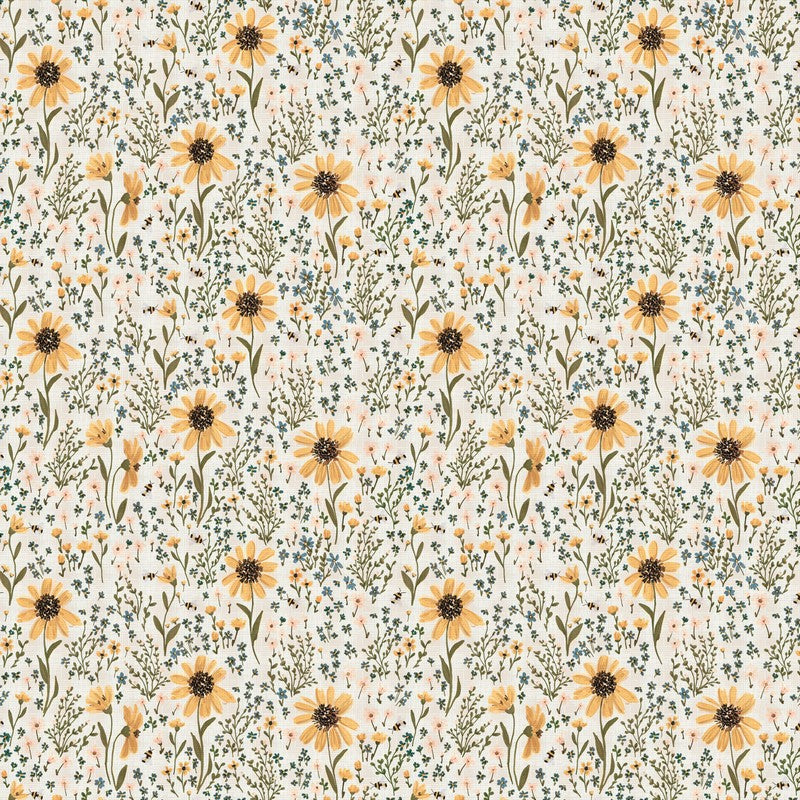 Humblebee - Field Floral in Cream - Aimee Parker - FIGO (Northcott)