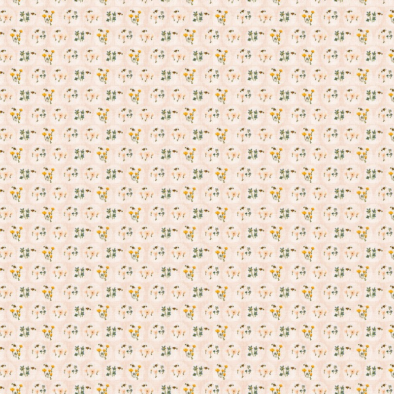 Humblebee - Field Bees in Pink - Aimee Parker - FIGO (Northcott)