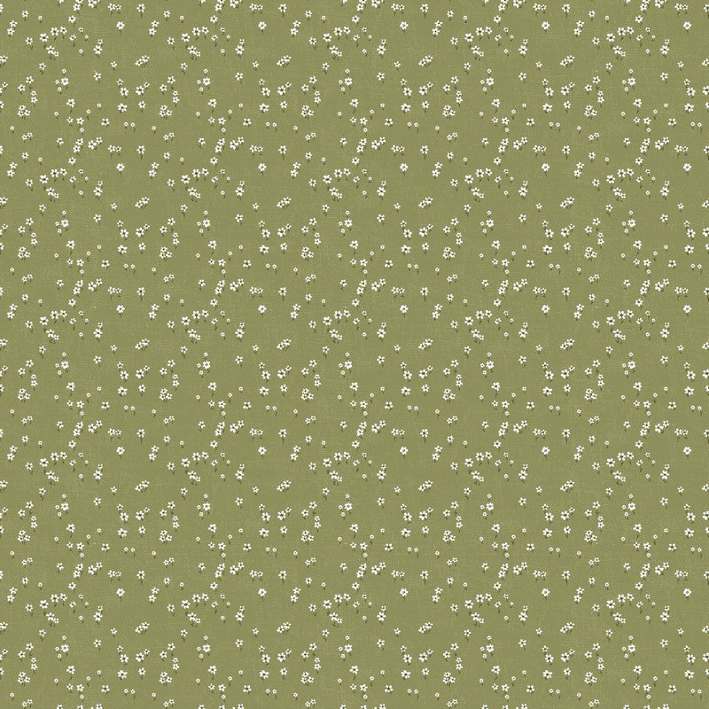 Humblebee - Daisies in Green - Aimee Parker - FIGO (Northcott)