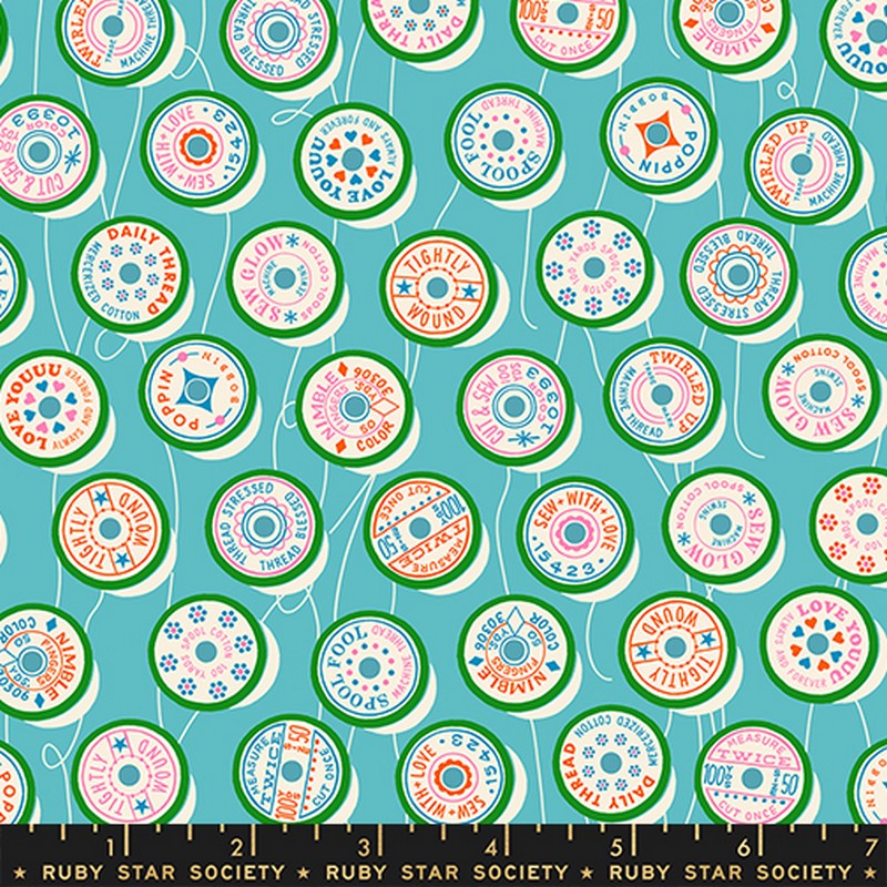 Trinketry - Spools in Turquoise - Melody Miller - Ruby Star Society (Pre-order: Mar 2026)