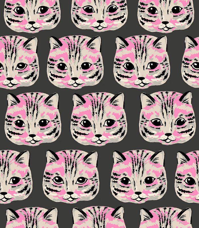 Oops! All Cats - CANVAS Meow Meow in Soft Black - Sarah Watts - Ruby Star Society (Pre-order: June 2027)