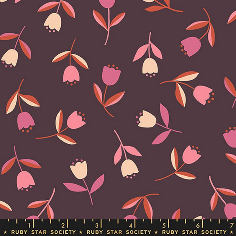 Corsage - Tiny Tulips in Eggplant - Melody Miller - Ruby Star Society (Pre-order: Dec 2026)