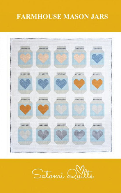Farmhouse Mason Jars Quilt Pattern - Satomi Quilts (Pre-order: July 2024)