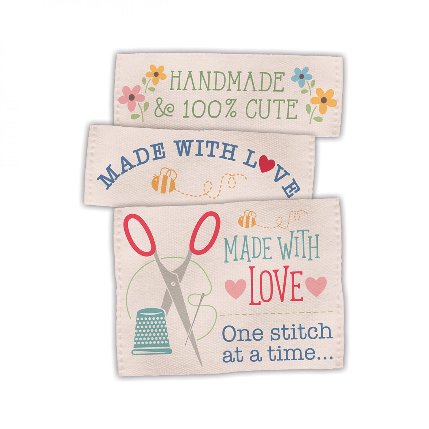 Lori Holt Made With Love Woven Labels (15pc) (Pre-order: Mar 2026)