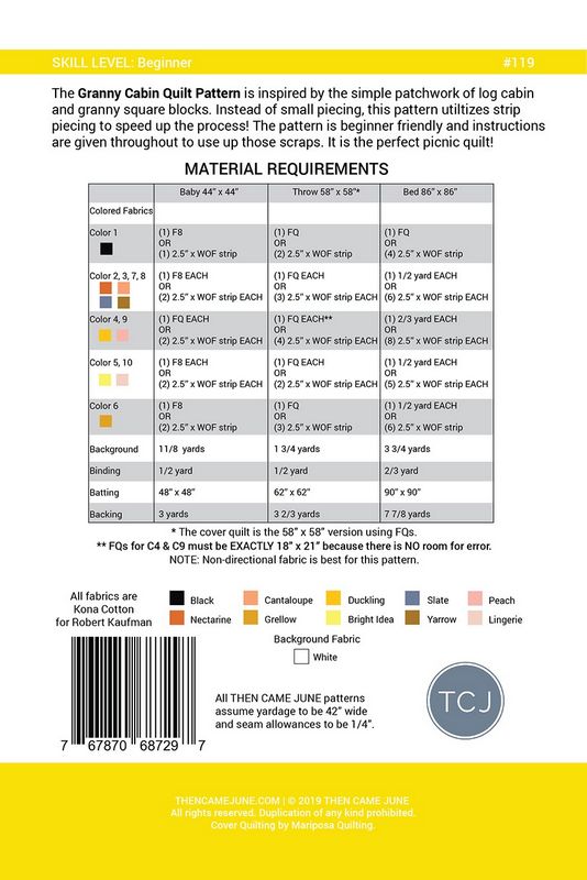 Granny Cabin Quilt Pattern - Then Came June (Pre-order: Jan 2026)
