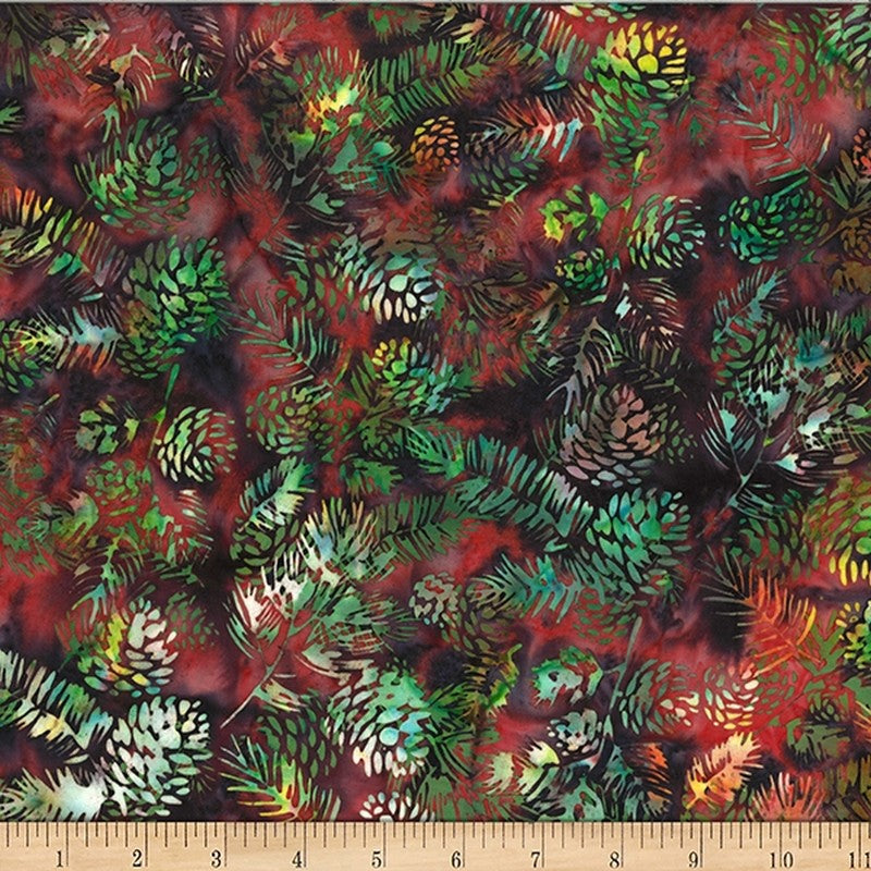 Bali Batiks - 2568-441 in Winter Cherry - Hoffman Fabrics