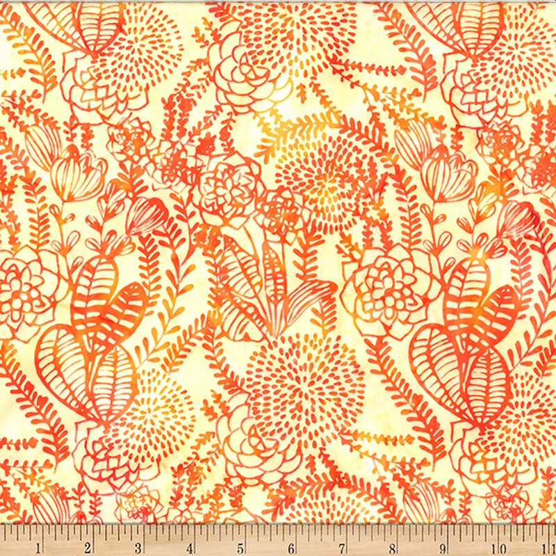 Bali Batiks - 2581-224 in Poppy - Hoffman Fabric