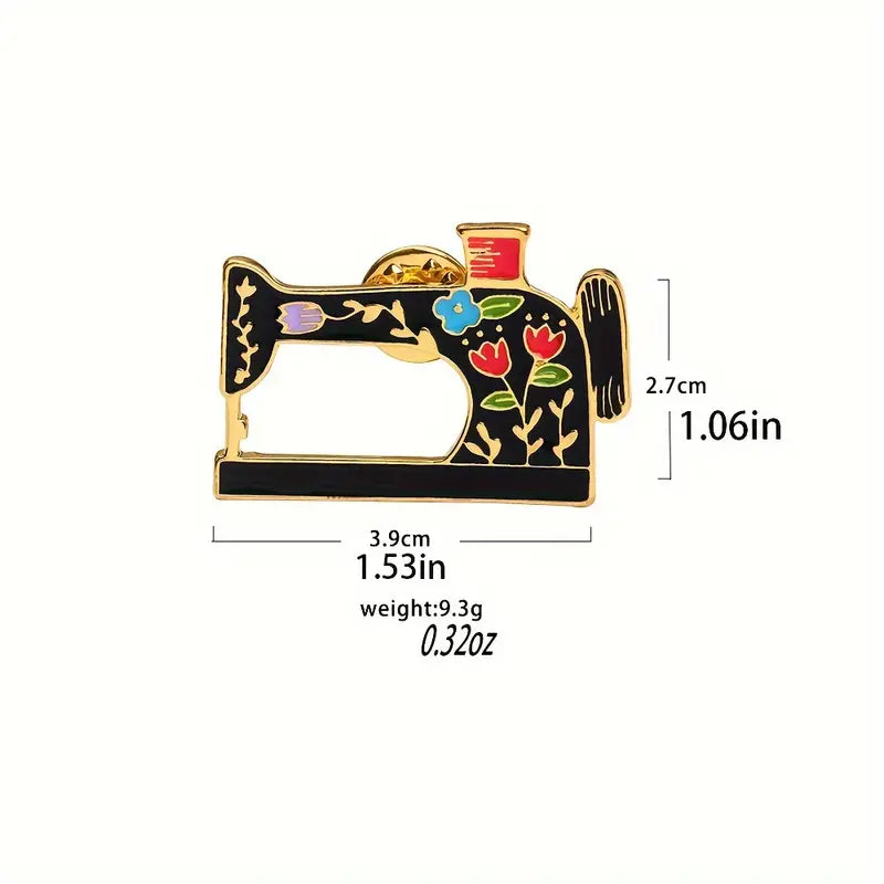 Vintage Sewing Machine Brooch (Pre-order: Jan 2026)