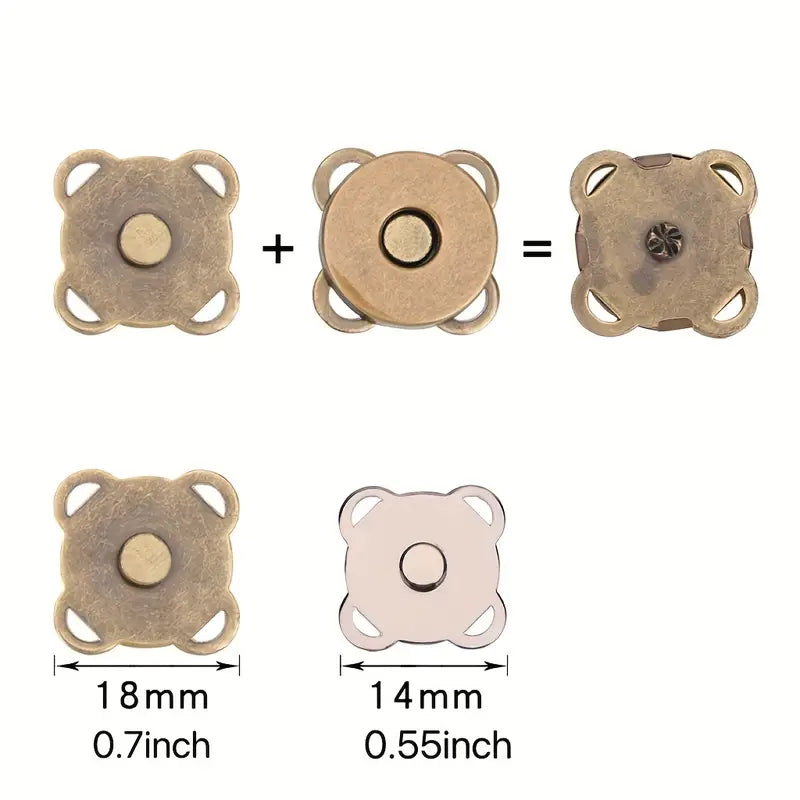 Magnetic Snap Fastener (Circle) (5pc) - Medium (0.7")