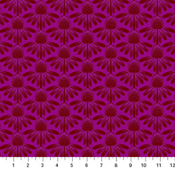 Indelible - Coneflower Magenta (AMT1001-26L) - Anna Maria - Northcott - Full Bolt (10m)