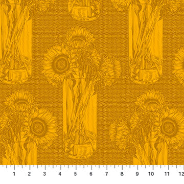 Indelible - Sunflowers Saffron (AMT1004-54L) - Anna Maria - Northcott - Full Bolt (10m)