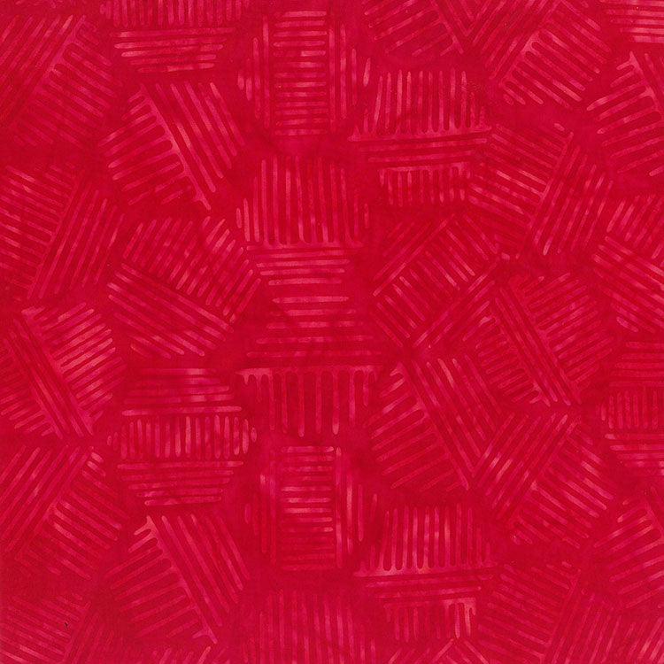 Banyan Batiks Hexies - Lipstick Red (81700-24) Northcott - Full Bolt (11m)