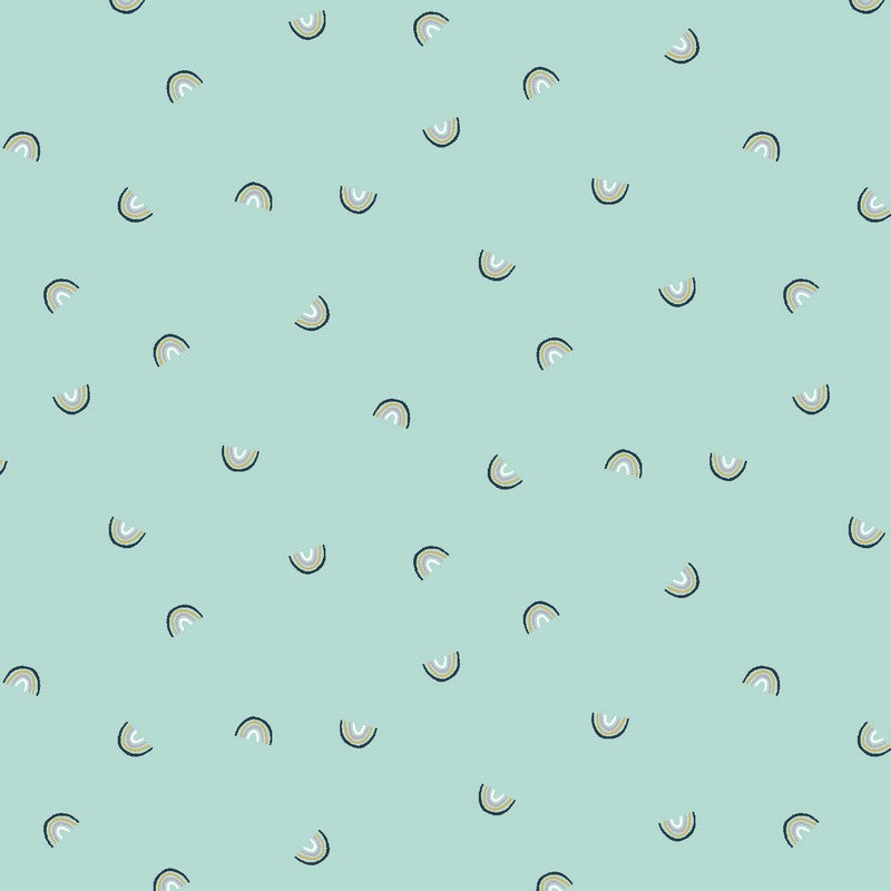 Cotton + Steel Basics - Always Look for Rainbows in Hint of Mint