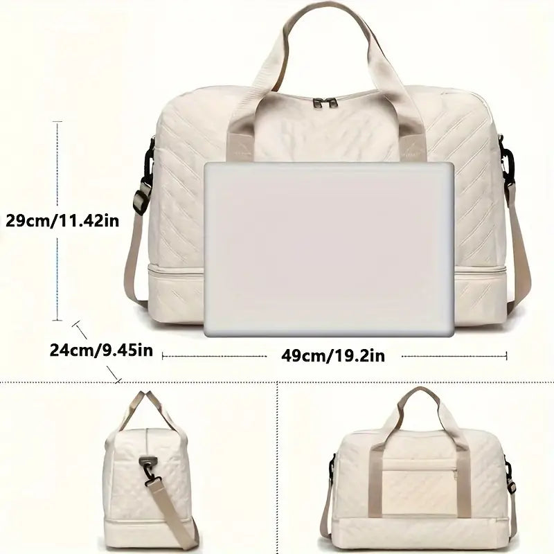 Retreat Travel Bag with Storage - Multiple Colours (Quilted Pattern) - Dinkydoo Fabrics