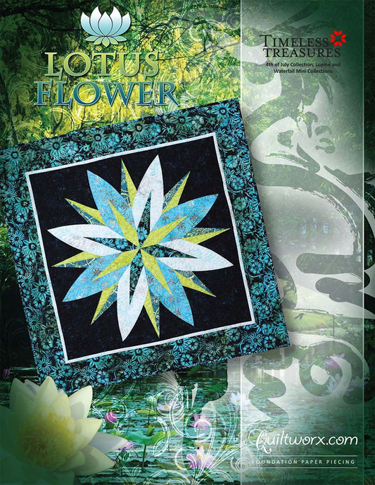 Lotus Flower Pattern (FPP) - Quiltworx (Pre-order: Jun 2024)