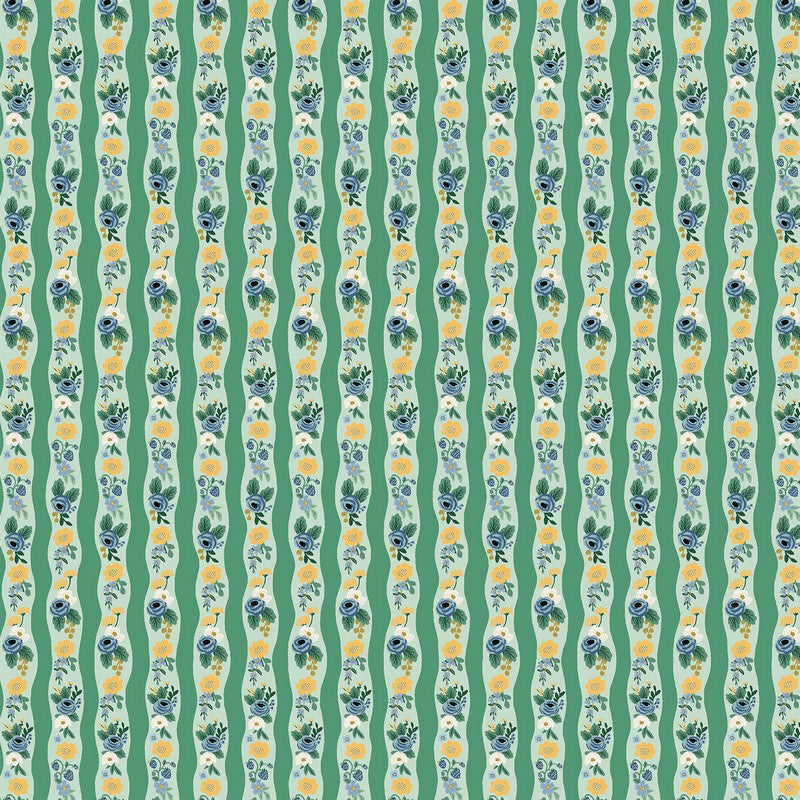 Orchard - Climbing Roses in Mint - Rifle Paper Co - Cotton + Steel