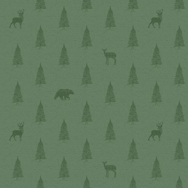 Weekend In the Mountains - Evening Stroll in Basil - RJR Fabrics