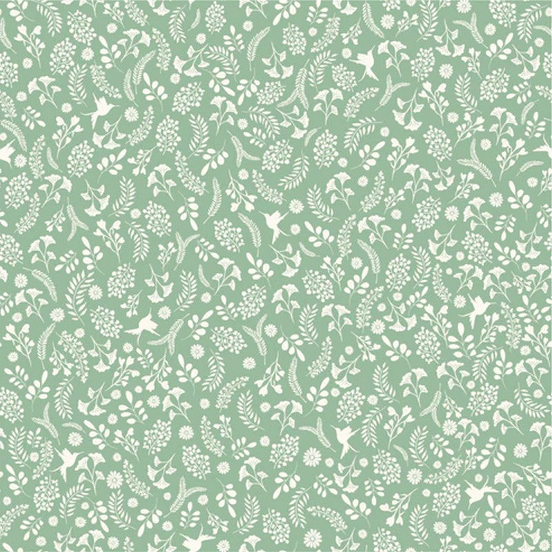 Unicorn Dreams - Whimsical in Green - Ginger Deverell - Poppie Cotton