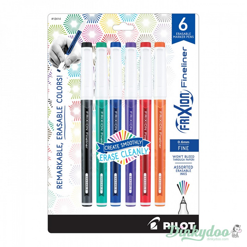 Frixion Fineliner - Bold 6 pk Assorted Colors by Pilot (Pre-order: Jan 2026)