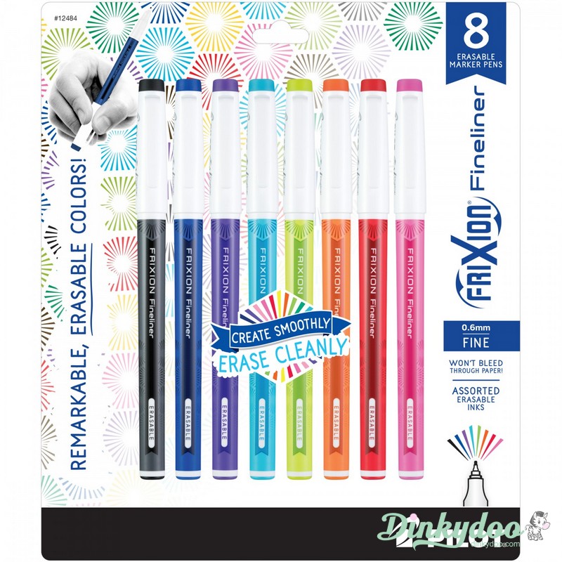 Frixion Fineliner - Assorted 8 pk by Pilot (Pre-order: Jan 2026)