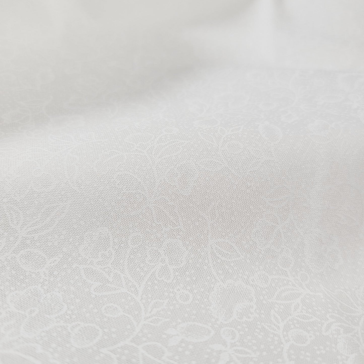 Harmony Prints - White on White - 1250-12 in Floral - Full Bolt (15m)