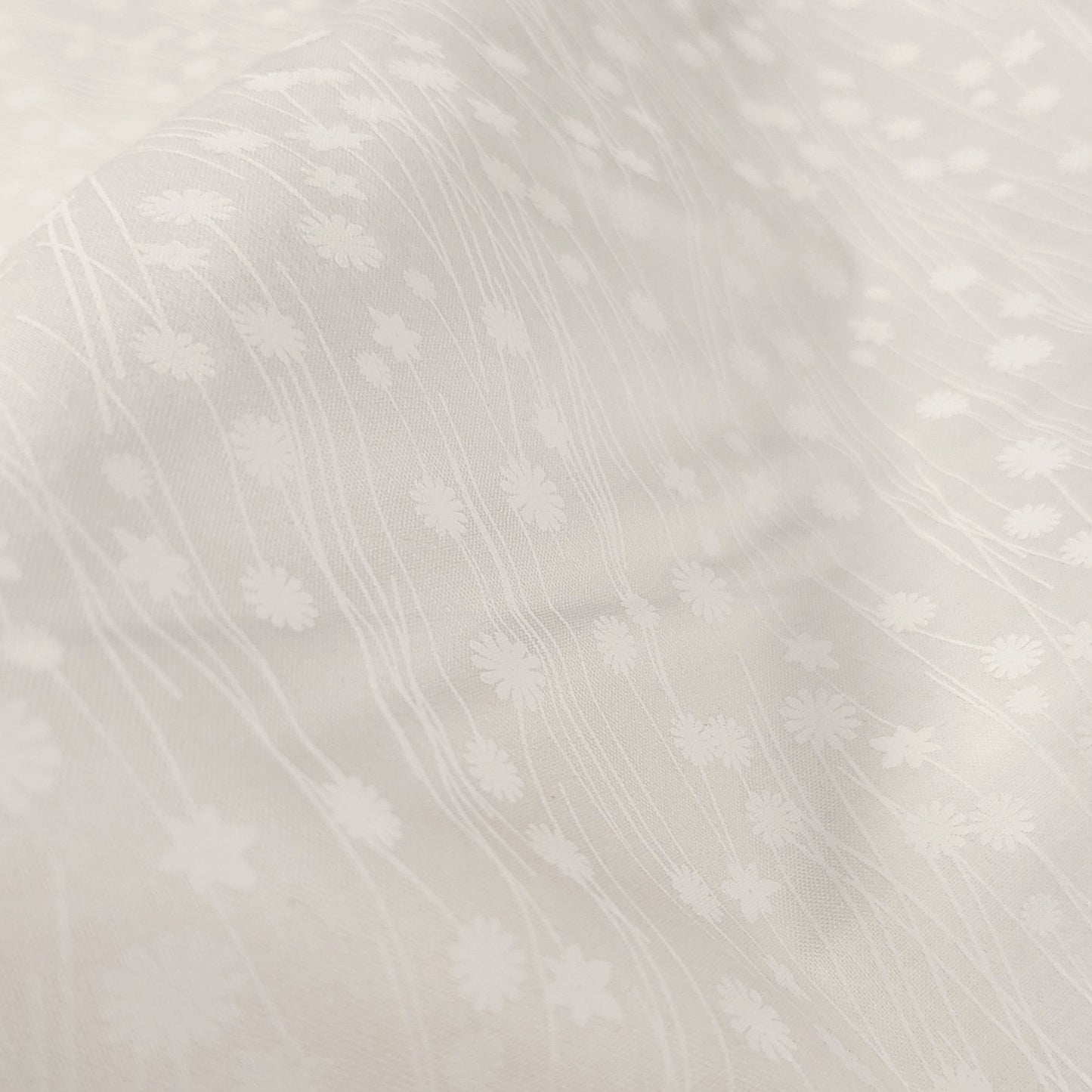 Harmony Prints - White on White - 1250-138 in Floral - Full Bolt (15m)