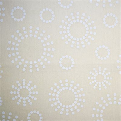 Harmony Prints - White on Cream - 1250-142 in Starburst - Dinkydoo Fabrics