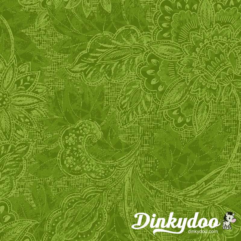 Shadows Jacquard Green 118" Wideback - Oasis