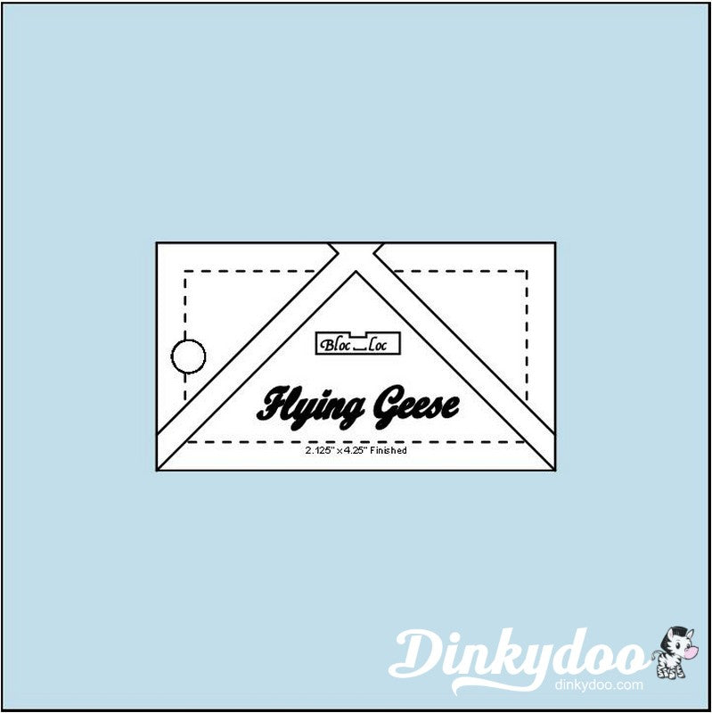 Bloc Loc - Flying Geese Ruler 2 1/8" x 4 1/4" (Pre-order: Feb 2026)
