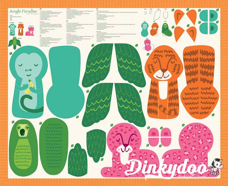 Jungle Paradise - Animal Panel - Stacy Iest Hsu - Moda