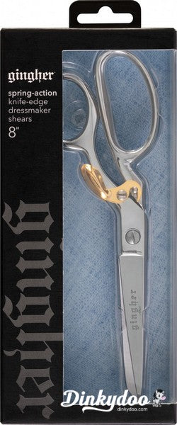 Gingher - 8" Spring-Action Knife-Edge Dressmaker Shears (Pre-order: Jan 2026)