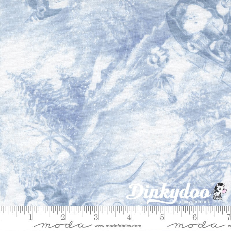 Blizzard Blues - Santa's Sleigh Ride in Frost - Moda