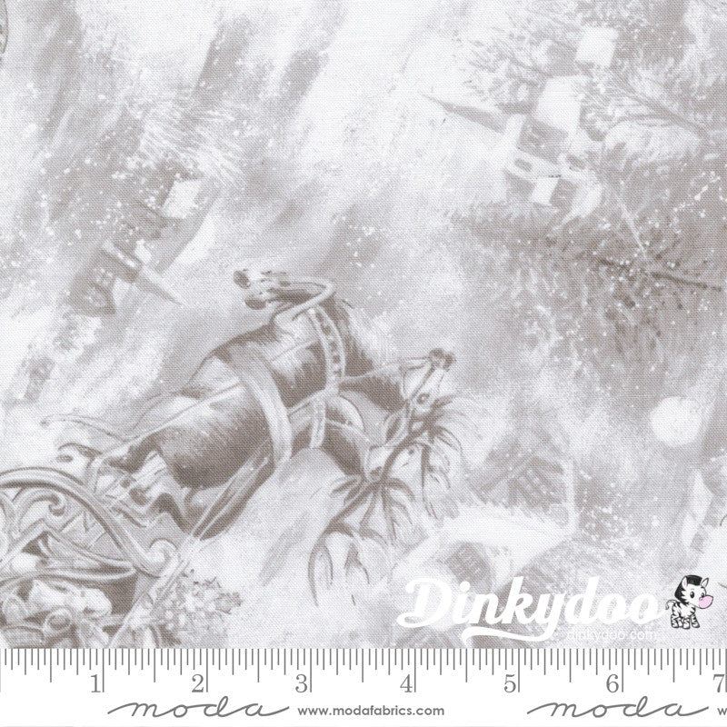 Blizzard Blues - Santa's Sleigh Ride in Moonbeam - Moda