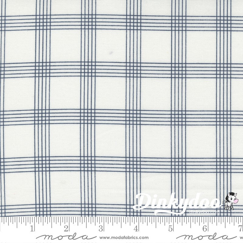 Nantucket Summer - Plaid in Cream Navy - Camille Roskelley - Moda