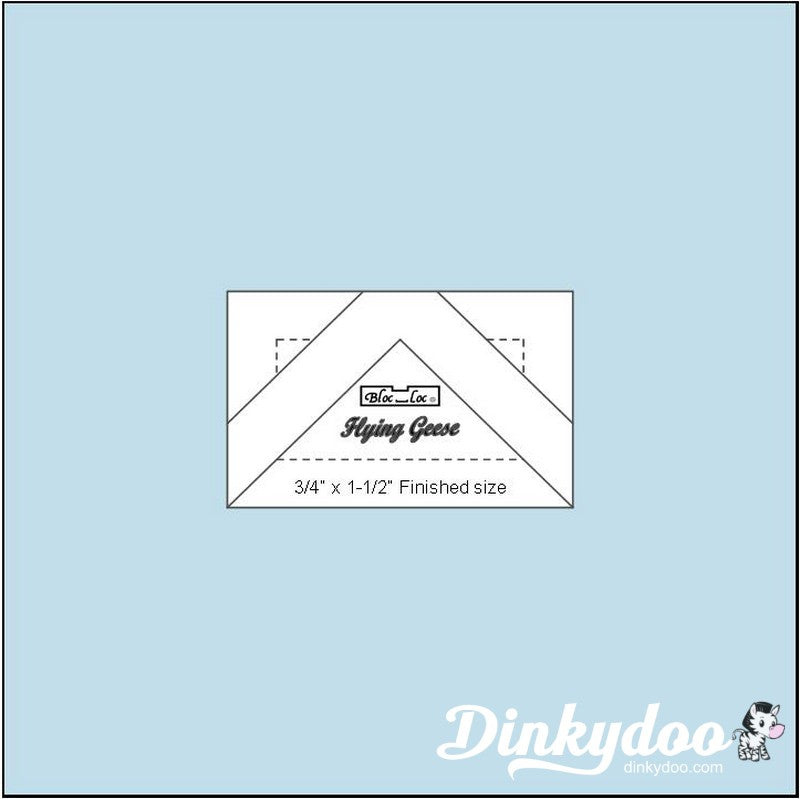 Bloc Loc - Flying Geese Ruler 3/4" x 1 1/2" (Pre-order: Feb 2026)