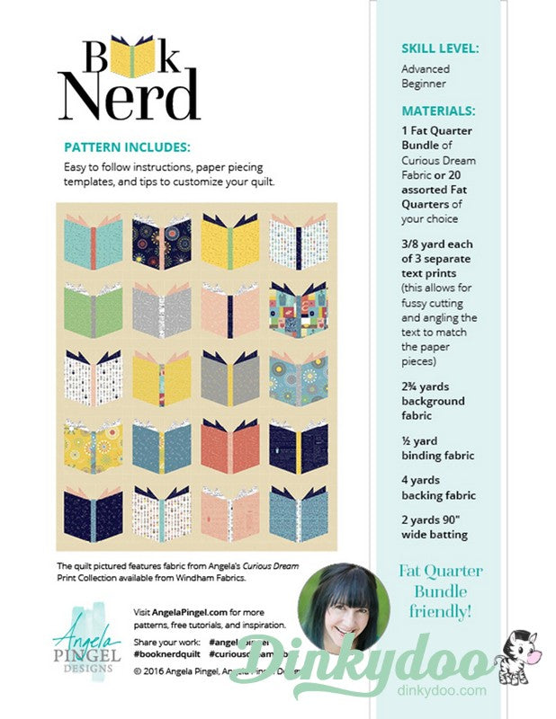 Book Nerd Quilt Pattern - Angela Pingel Designs (Pre-order: Jan 2026)