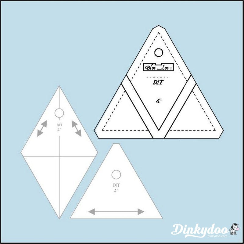 Bloc Loc - 4" Diamond in a Triangle Ruler (Pre-order: Aug 2026)