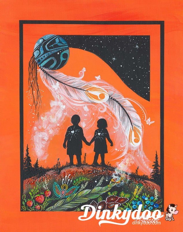 Journey Home - Panel in Orange (2 Panels) Karen Erickson - Northcott