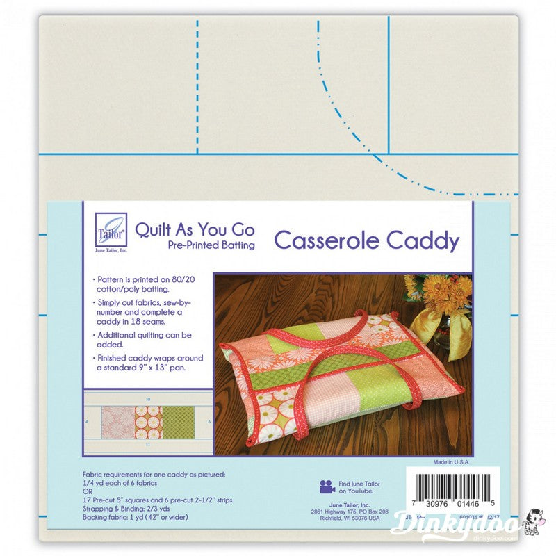 Quilt As You Go Casserole Caddy - June Tailor (Pre-order: Apr 2026) - Dinkydoo Fabrics