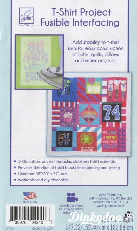 T-Shirt Project Fusible Interfacing - June Tailor (Pre-order: Jan 2026)
