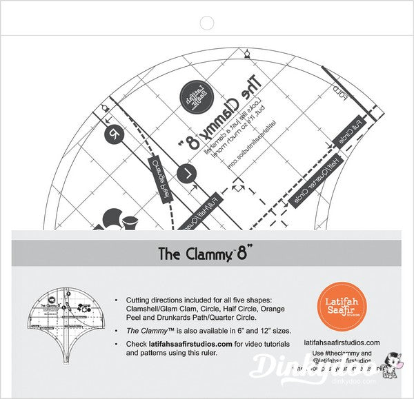 The Clammy Ruler 8" - Latifah Saafir (Pre-order: Apr 2026) - Dinkydoo Fabrics