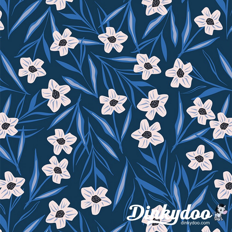 Periwinkle Periwinkles Everlasting Art Gallery Fabrics Dinkydoo