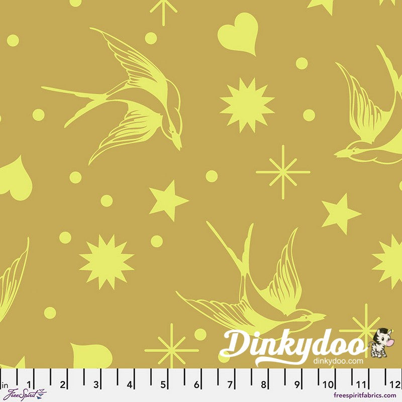 True Colors - Neon Fairy Flakes in Moon Beam - Tula Pink - Free Spirit