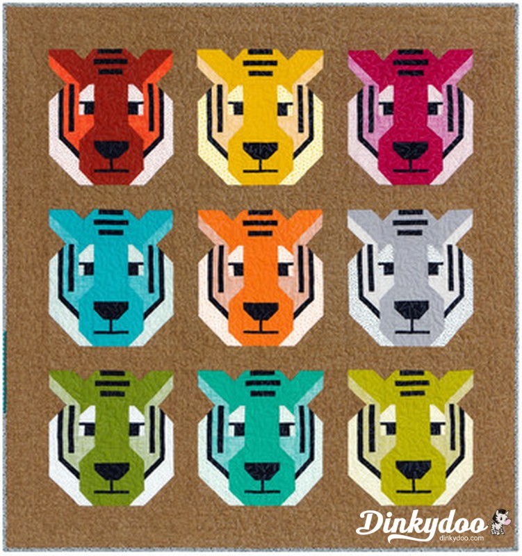 Antonia Tiger Quilt Pattern - Elizabeth Hartman