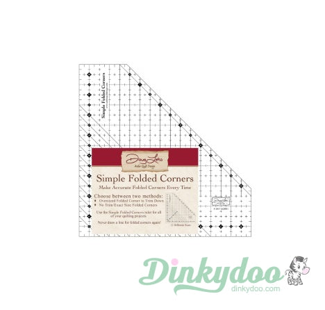Simple Folded Corners Ruler (Pre-order: May 2026) - Dinkydoo Fabrics