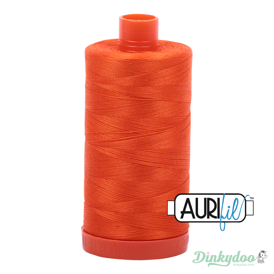 Aurifil Thread - Neon Orange (1104) - 50wt 1422 yd - Dinkydoo Fabrics