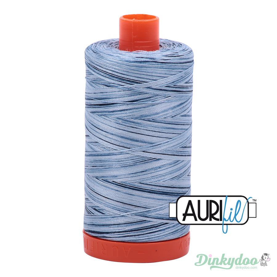 Aurifil Thread - Stonewash Blues Variegated (4669) - 50wt 1422 yd (Pre-order: May 2026) - Dinkydoo Fabrics